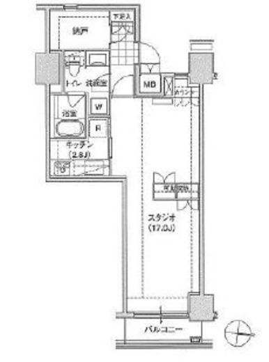 ブリリアイスト東雲キャナルコート　524号室　間取り