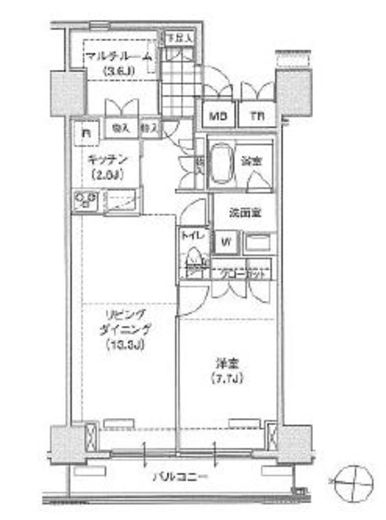 ブリリアイスト東雲キャナルコート　613号室　間取り