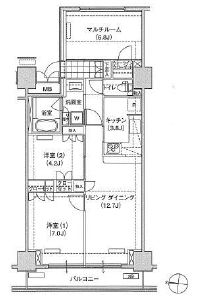 ブリリアイスト東雲キャナルコート　903号室　間取り