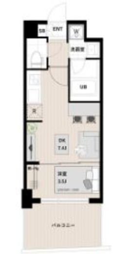 アーバンパーク清澄白河　208号室　間取り