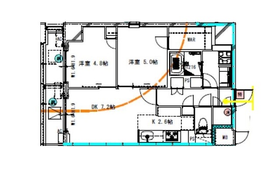 レジディア新御徒町2　1105号室　間取り