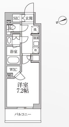 レジディア新御徒町2　512号室　間取り