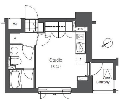 La Douceur浅草橋 (ラドゥセール浅草橋)　806号室　間取り