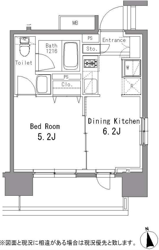 パークアクシス亀戸中央公園　406号室　間取り