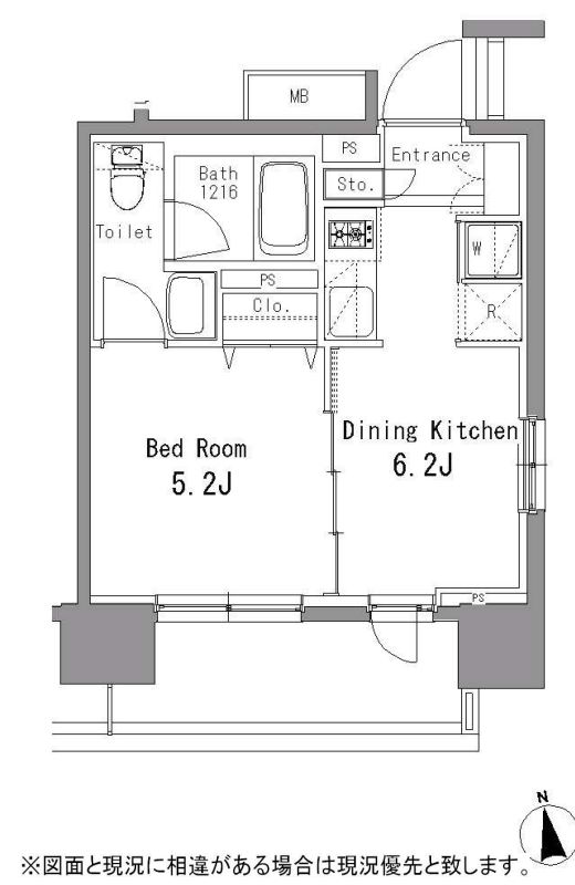 パークアクシス亀戸中央公園　1206号室　間取り