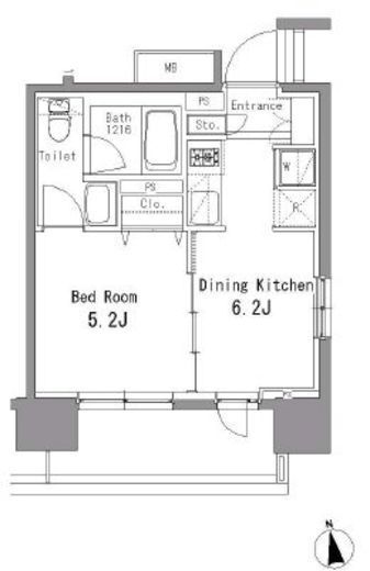パークアクシス亀戸中央公園　1206号室　間取り