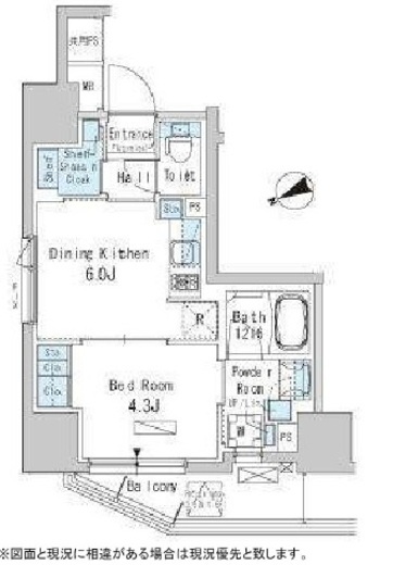 パークアクシス浅草橋二丁目　1001号室　間取り