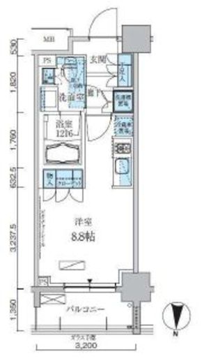 パークアクシス両国馬車通り　303号室　間取り