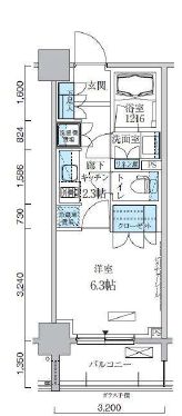 パークアクシス両国馬車通り　602号室　間取り