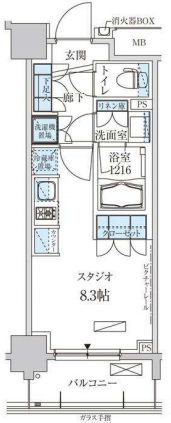パークアクシス両国馬車通り　804号室　間取り