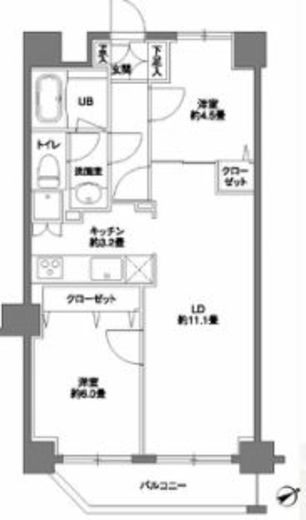 カスタリア浅草橋　602号室　間取り