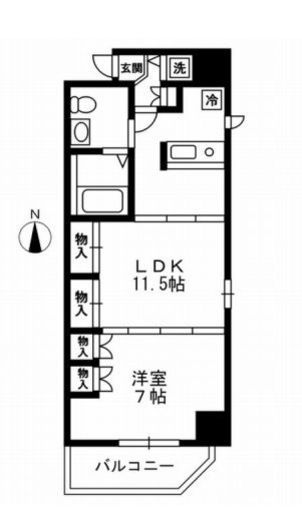 レジディア上野御徒町　1109号室　間取り