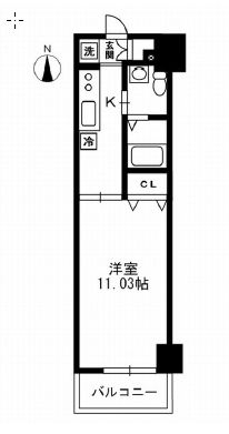 レジディア上野御徒町　207号室　間取り