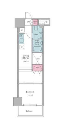 レジディア上野御徒町　303号室　間取り