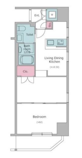 レジディア上野御徒町　409号室　間取り