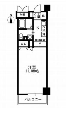 レジディア上野御徒町　802号室　間取り