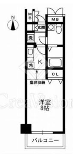 レジディア上野御徒町　1508号室　間取り