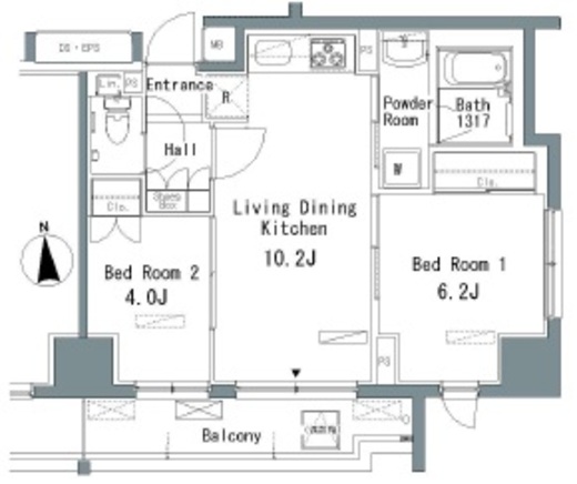 パークアクシス仲御徒町　902号室　間取り