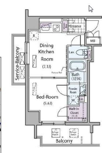 パークアクシス元浅草ステージ　501号室　間取り