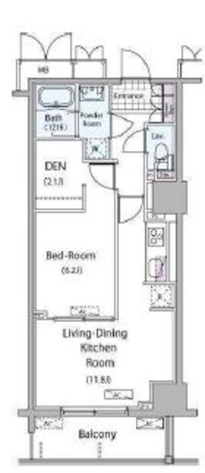パークアクシス元浅草ステージ　509号室　間取り