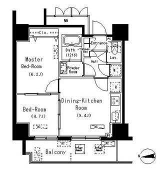 パークアクシス元浅草ステージ　613号室　間取り