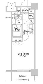 コンフォリア両国サウス　804号室　間取り
