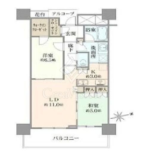ブリリアタワー品川シーサイド　2008号室　間取り