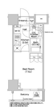 コンフォリア浅草橋　709号室　間取り