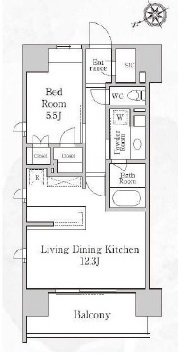 パークフラッツ浅草橋　701号室　間取り