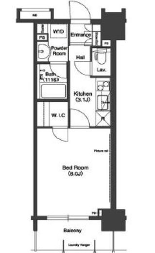 コンフォリア浅草松が谷　304号室　間取り
