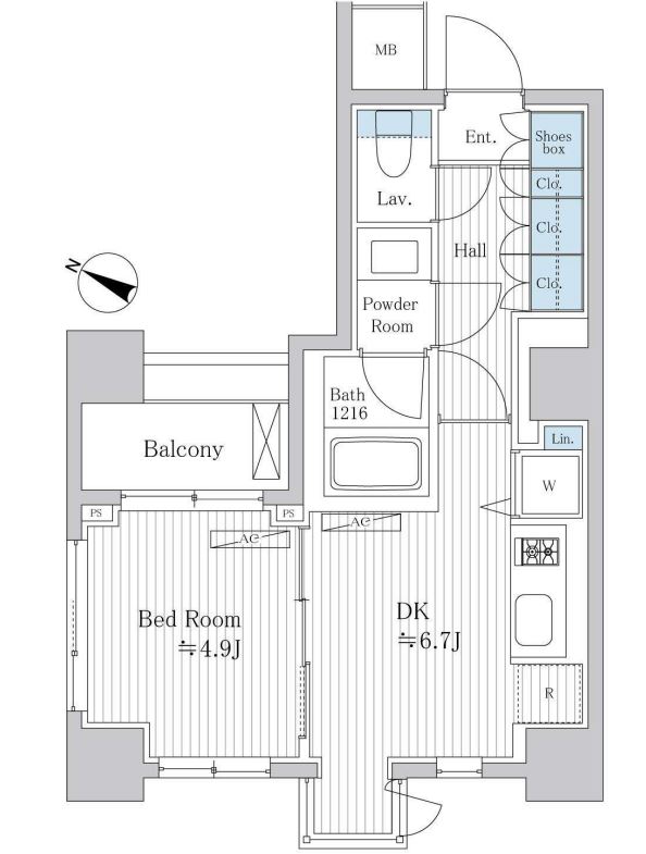 プラチナビュー白金台　402号室　間取り