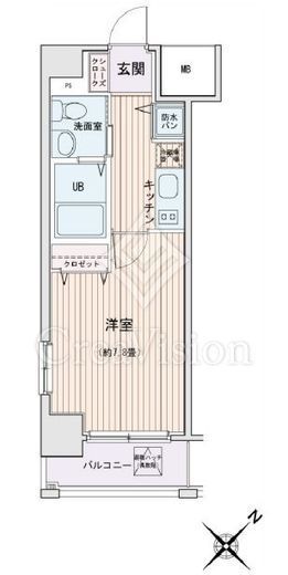 HF門前仲町レジデンス　1104号室　間取り