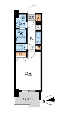 プライマル浅草橋　602号室　間取り