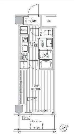 ヒューリック浅草橋江戸通　606号室　間取り
