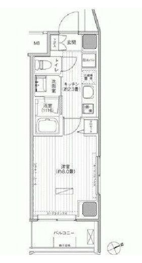 ヒューリック浅草橋江戸通　802号室　間取り