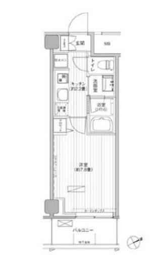 ヒューリック浅草橋江戸通　809号室　間取り