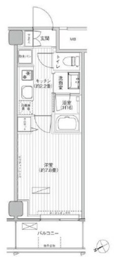 ヒューリック浅草橋江戸通　902号室　間取り