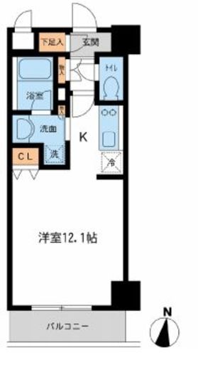 レジデンス両国駅前　1402号室　間取り