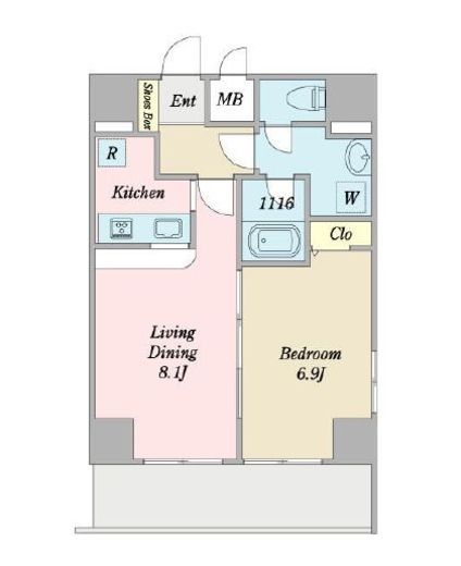 プレミアステージ本所吾妻橋　1011号室　間取り