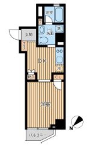 オーキッドレジデンス蔵前Ⅱ　201号室　間取り