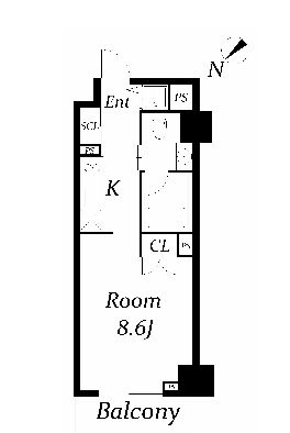オーキッドレジデンス蔵前Ⅱ　803号室　間取り