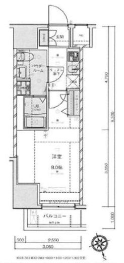 ジェノヴィア浅草駅前スカイガーデン　803号室　間取り