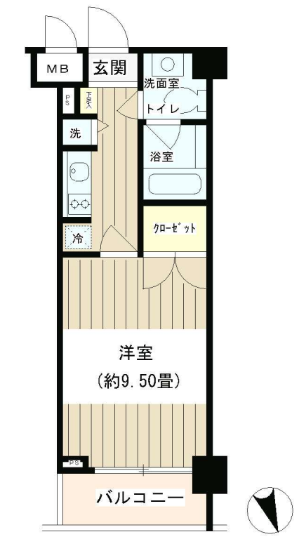 ノナプレイス渋谷富ヶ谷　307号室　間取り