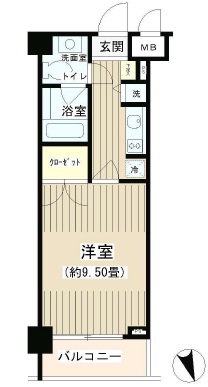 ノナプレイス渋谷富ヶ谷　404号室　間取り