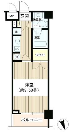 ノナプレイス渋谷富ヶ谷　405号室　間取り