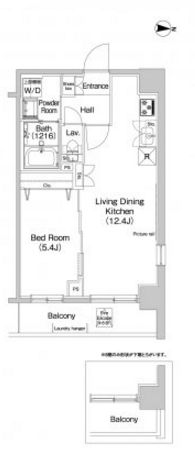 プラウドフラット森下3　205号室　間取り
