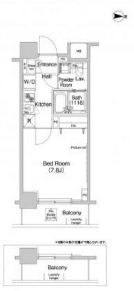 プラウドフラット森下3　306号室　間取り