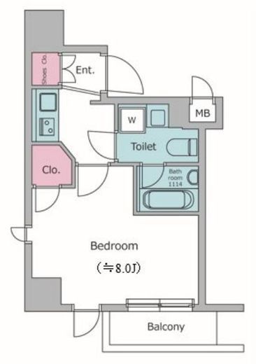 プライマル上野EAST　402号室　間取り