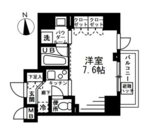 プライマル上野EAST　803号室　間取り