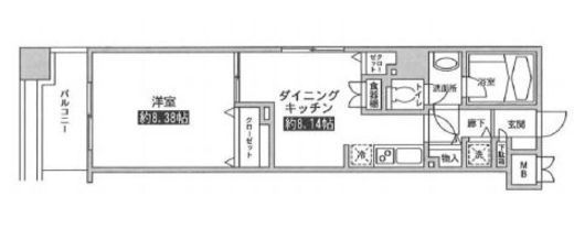 レジディア上野池之端　201号室　間取り